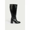 Warehouse Real Leather Crackle Heeled Knee High For Female -Warehouse Sales Store unnamed file 384