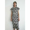 Warehouse Abstract Twist Neck Jersey Crepe Midi Dress For Female -Warehouse Sales Store unnamed file 3848