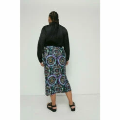 Warehouse Plus Size Printed Recycled Lace Trim Midi Skirt For Female -Warehouse Sales Store unnamed file 3855
