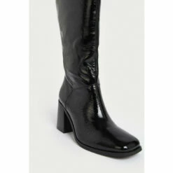 Warehouse Real Leather Crackle Heeled Knee High For Female -Warehouse Sales Store unnamed file 386
