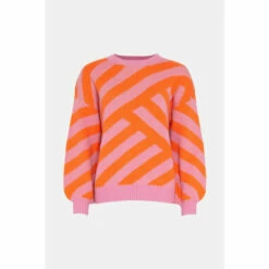 Warehouse Cutabout Stripe Jacquard Knit Jumper For Female -Warehouse Sales Store unnamed file 3877