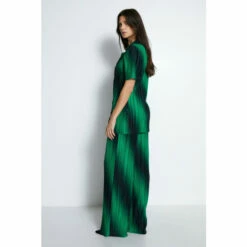 Warehouse Printed Plisse Straight Leg Trouser For Female -Warehouse Sales Store unnamed file 3897