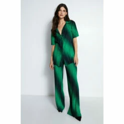 Warehouse Printed Plisse Straight Leg Trouser For Female -Warehouse Sales Store unnamed file 3899