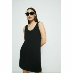 Warehouse Slub Scoop Neck Short Dress For Female -Warehouse Sales Store unnamed file 3903