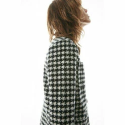 Warehouse Dogstooth Tweed Long Line Jacket For Female -Warehouse Sales Store unnamed file 3922