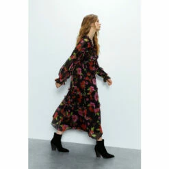 Warehouse Floral Chiffon Ruffle Maxi Dress For Female -Warehouse Sales Store unnamed file 3943