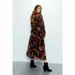 Warehouse Floral Chiffon Ruffle Maxi Dress For Female -Warehouse Sales Store unnamed file 3945