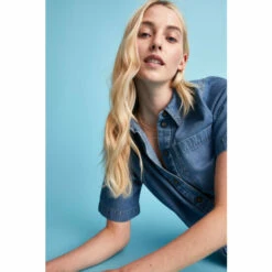 Warehouse Denim Dropped Waist Midi Shirt Dress For Female 12 Warehouse Denim Dropped Waist Midi Shirt Dress For Female -Warehouse Sales Store unnamed file 3983