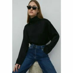 Warehouse Premium Satin Funnel Neck Top With Wide Cuff For Female -Warehouse Sales Store unnamed file 3986