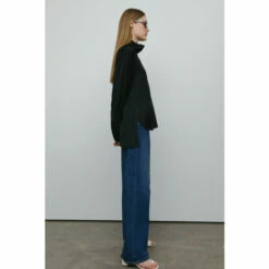 Warehouse Premium Satin Funnel Neck Top With Wide Cuff For Female -Warehouse Sales Store unnamed file 3990