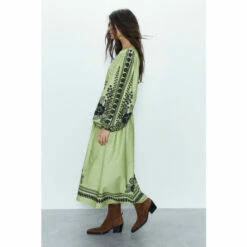 Warehouse Floral Print Long Sleeve Smock Dress For Female -Warehouse Sales Store unnamed file 4003