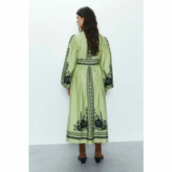 Warehouse Floral Print Long Sleeve Smock Dress For Female -Warehouse Sales Store unnamed file 4005