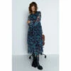 Warehouse Paisley Layered Chiffon Belted Midi Dress For Female -Warehouse Sales Store unnamed file 4013