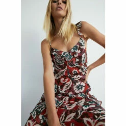 Warehouse Floral Chiffon Strappy Frill Maxi Dress For Female -Warehouse Sales Store unnamed file 4035