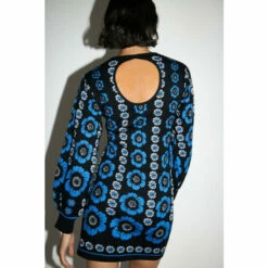 Warehouse Floral Jacquard Placement Knit Dress For Female -Warehouse Sales Store unnamed file 4069