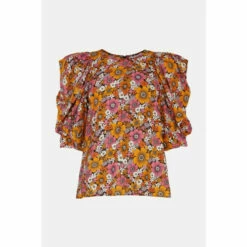 Warehouse Puff Sleeve Blouse In Floral For Female -Warehouse Sales Store unnamed file 4098