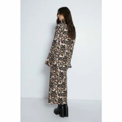 Warehouse Animal Print Flute Sleeve Midi Dress For Female -Warehouse Sales Store unnamed file 4109