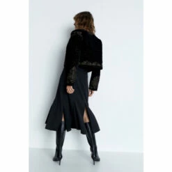 Warehouse Split Pleat Detail Relaxed Midi Skirt For Female -Warehouse Sales Store unnamed file 4113