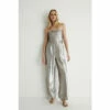 Warehouse Sequin Bandeau Jumpsuit For Female