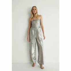 Warehouse Sequin Bandeau Jumpsuit For Female
