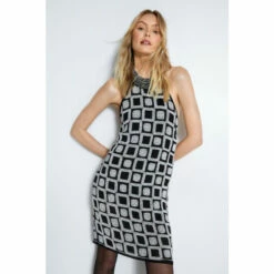 Warehouse Hand Beaded Halter Neck Mini Dress For Female -Warehouse Sales Store unnamed file 4131