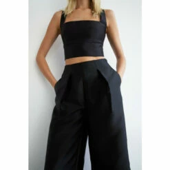 Warehouse Satin Twill Extreme Wide Crop Trouser For Female -Warehouse Sales Store unnamed file 4141