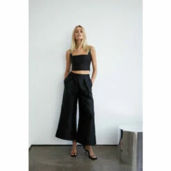 Warehouse Satin Twill Extreme Wide Crop Trouser For Female -Warehouse Sales Store unnamed file 4144