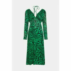 Warehouse Animal Satin Maxi Dress For Female -Warehouse Sales Store unnamed file 4166