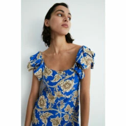 Warehouse Floral Print Square Neck Midi Dress For Female -Warehouse Sales Store unnamed file 4175