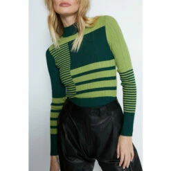 Warehouse Colourblock Stripe Knit Jumper For Female -Warehouse Sales Store unnamed file 4197