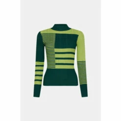 Warehouse Colourblock Stripe Knit Jumper For Female -Warehouse Sales Store unnamed file 4198