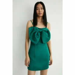 Warehouse Satin Bow Detail Mini Dress For Female -Warehouse Sales Store unnamed file 4217