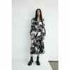 Warehouse Floral Satin Wrap Pleated Midi Dress For Female -Warehouse Sales Store unnamed file 4224
