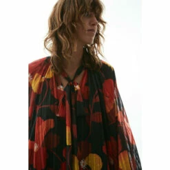 Warehouse Printed Tie Neck Maxi Dress For Female -Warehouse Sales Store unnamed file 4235