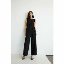 Warehouse Frill Sleeve Tie Waist Jumpsuit For Female -Warehouse Sales Store unnamed file 4243