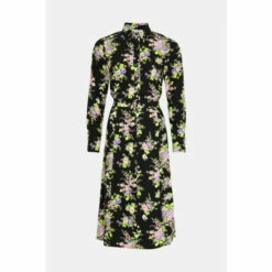 Warehouse Petite Floral D Ring Midi Shirt Dress For Female -Warehouse Sales Store unnamed file 4247