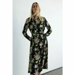Warehouse Petite Floral D Ring Midi Shirt Dress For Female -Warehouse Sales Store unnamed file 4248