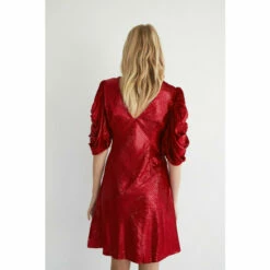 Warehouse Stripe Velvet Bias Cut Mini Dress For Female -Warehouse Sales Store unnamed file 4279