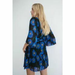 Warehouse Floral Pleated Belted Mini Dress For Female -Warehouse Sales Store unnamed file 4289