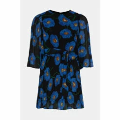 Warehouse Floral Pleated Belted Mini Dress For Female -Warehouse Sales Store unnamed file 4290