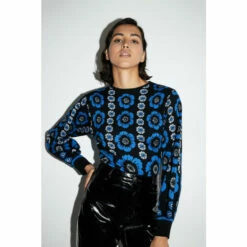 Warehouse Metallic Floral Jacquard Knit Top For Female -Warehouse Sales Store unnamed file 4326