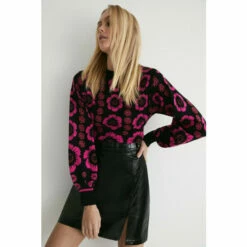 Warehouse Metallic Floral Jacquard Knit Top For Female -Warehouse Sales Store unnamed file 4327