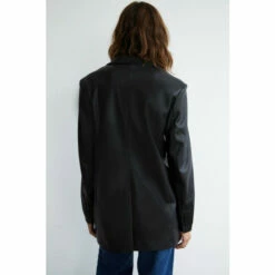 Warehouse Single Breasted Modern Faux Leather Blazer For Female -Warehouse Sales Store unnamed file 4340