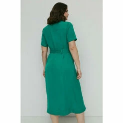 Warehouse Plus Size Twill Utility Belted Midi Shirt Dress For Female -Warehouse Sales Store unnamed file 4360