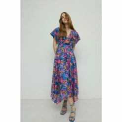 Warehouse Floral Lace Midi Dress For Female