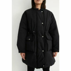 Warehouse Detachable Hood Drawcord Padded Jacket For Female -Warehouse Sales Store unnamed file 4446