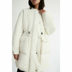 Warehouse Detachable Hood Drawcord Padded Jacket For Female -Warehouse Sales Store unnamed file 4448