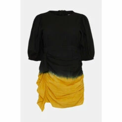 Warehouse Plus Size Tie Dye Ruched Skirt Mini Dress For Female -Warehouse Sales Store unnamed file 445