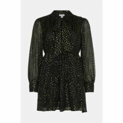 Warehouse Sparkle Tie Neck Mini Dress For Female -Warehouse Sales Store unnamed file 4466