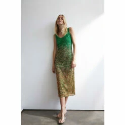 Warehouse Ombre Sequin Midi Dress For Female